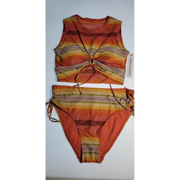 Robin Piccone Women's Greta Top Brallete Bikini Swim Bottom High Rise Medium NEW - Picture 2 of 12